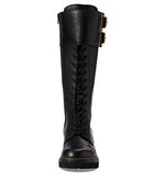 See by Chloe Mallory Combat Over-The-Knee Boot Black EU 37.5 (US Women's 7.5) M