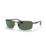 Ray-Ban RB3498 Sunglasses- 002/71 Black (Green Lens)- 64mm