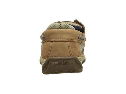 WKG Lanyard Boat Shoe, Dark TAN/Navy, 1 Wide US Unisex Big_Kid