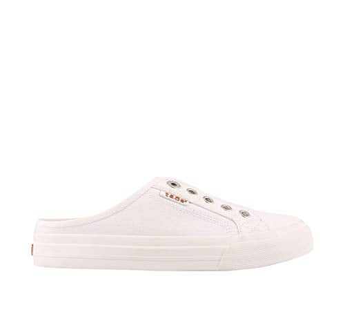 Taos Footwear Women's Ez Soul White Canvas Mule 11 M