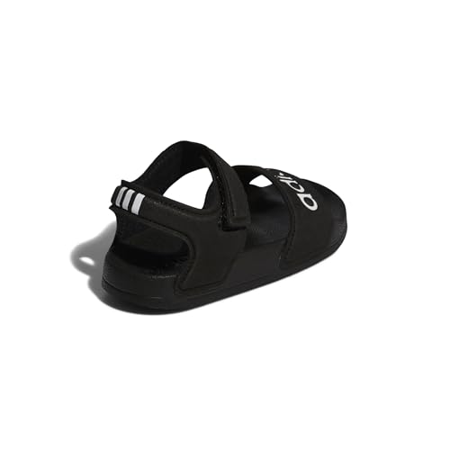 adidas Adilette Sandal K Core Black/White Synthetic 1 US Child