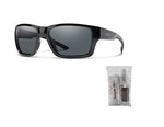 SMITH Outback 0807/M9 59MM Black/ChromaPop Polarized Gray Green Rectangular Sunglasses for Men + BUNDLE with Designer iWear Eyewear Kit