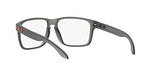 Oakley Men's Ox8100f Holbrook Rx Low Bridge Fit Square Prescription Eyewear Frames, Satin Grey Smoke/Demo Lens, 56 mm