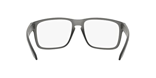 Oakley Men's Ox8100f Holbrook Rx Low Bridge Fit Square Prescription Eyewear Frames, Satin Grey Smoke/Demo Lens, 56 mm