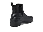 Hunter Refined Chelsea Vertical Quilt Boot Black 9 M