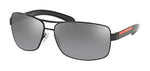 Prada PS54IS 1AB2F2 65M Black/Grey Mirror Silver Gradient Polarized Rectangular Sunglasses For Men + BUNDLE with Designer iWear Eyewear Kit