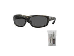 Costa Del Mar Saltbreak 902045 65MM Weltands/Grey 580P Polarized Square for Men + Bundle w/Designer iWear Kit
