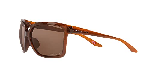 Oakley Women's OO9230 Wildrye Butterfly Sunglasses, Polished Rootbeer/Prizm Tungsten Polarized, 61 mm
