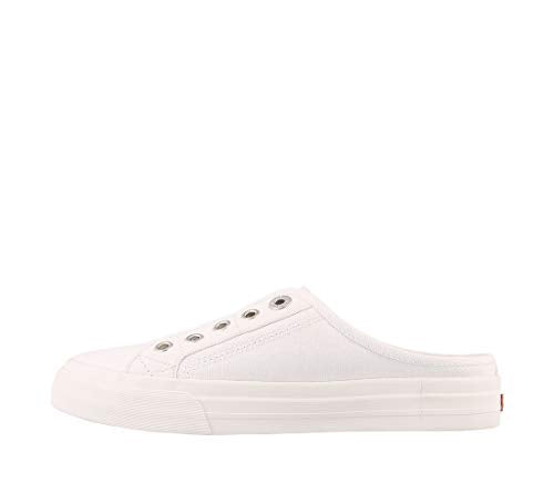 Taos Footwear Women's Ez Soul White Canvas Mule 11 M