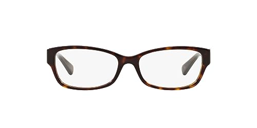 Coach HC6078 Prescription Eyewear Frames, Dark Tortoise/Demo Lens, 52 mm