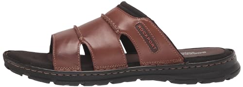 Rockport Men's Darwyn Slide Sandal, Coach Brown, 7