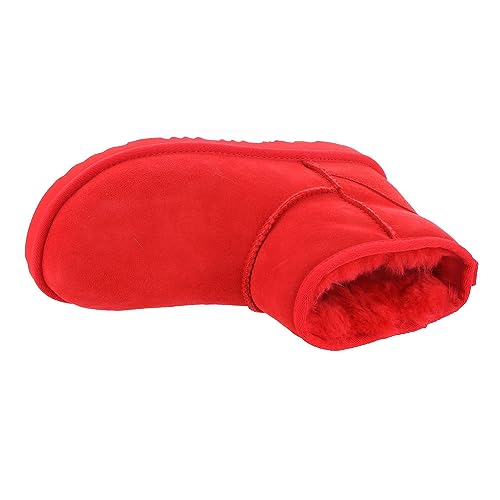 UGG K Classic Mini II Fashion Boot, Cherry Pie, 6 Big Kid