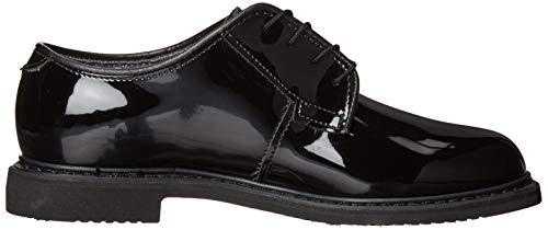 Bates Men's Lites High Gloss Oxford Uniform Dress Shoe, Black, 5 Wide