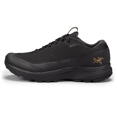 Arc'teryx Aerios GTX Shoe Women's | Fast and Light Gore-Tex Hiking Shoe | Black/Black, 8