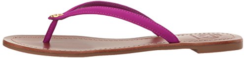 Tory Burch Terra Thong Flip Flops Leather Thong Sandals (7, Violet Glow)