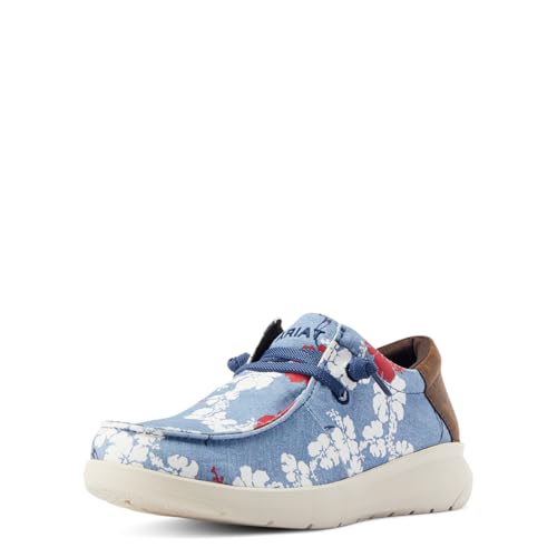 ARIAT Mens Hilo Western Aloha Red White and Blue Pareau Prin 9