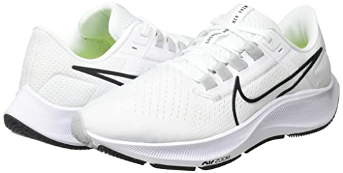 Nike Air Zoom Pegasus 38 Mens Running Trainers CW7356 Sneakers Shoes (UK 11.5 US 12.5 EU 47, White Black Pure Platinum 100)