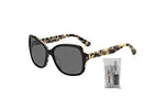 Kate Spade Karalyn/S 0WR7 56MM Black Havana / Gray Polarized Square Sunglasses for Women + BUNDLE with Designer iWear Complimentary Eyewear Care Kit