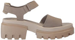 Timberland Women's Everleigh T-Strap Sandal, Light Taupe Nubuck, 6