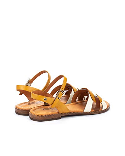 PIKOLINOS Flat Sandals Leather Algar for Woman Honey