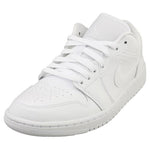 NIKE Air Jordan 1 Low Women's Shoes (DV0990-111, White/White-White) Size 10