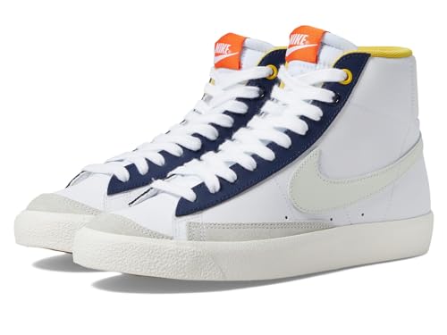 Nike Boy's Blazer Mid '77 BG (Big Kid) White/Polar/Midnight Navy/Safety Orange 6 Big Kid M