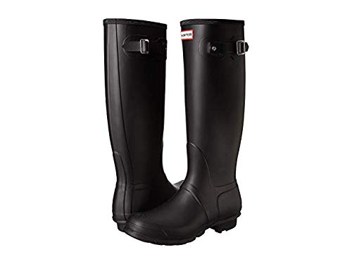 HUNTER womens Wellington Boots 11 Black (Matte)