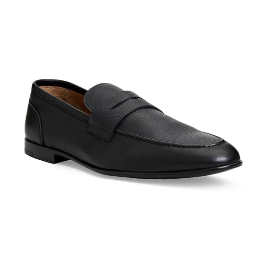 Bruno Magli - Men's Lastra Penny Loafer, Italian Leather Shoes (Black, 13 M)