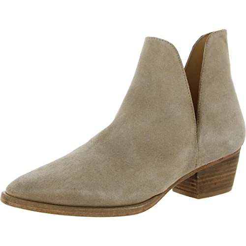 Free People Charm Double V Ankle Boot for Women - Low Profile Stacked Heel, Pull-On Style, and Ankle-Height Design Camel Suede EU 39.5 (US Women's 9.5) M