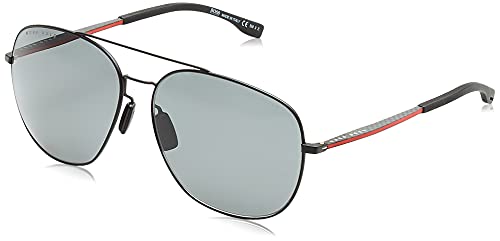 Hugo Boss 1032/F/S Matte Black/Gray Polarized Lens Aviator Men's Sunglasses, 62mm