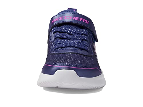 Skechers Girls Bounder-Girly Groove Sneakers, Navy, 2 Little Kid