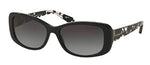 Coach HC8168 534811 56M Black/Black Crystal Mosaic/Light Grey Gradient Rectangle Sunglasses For Women + BUNDLE with Designer iWear Eyewear Kit