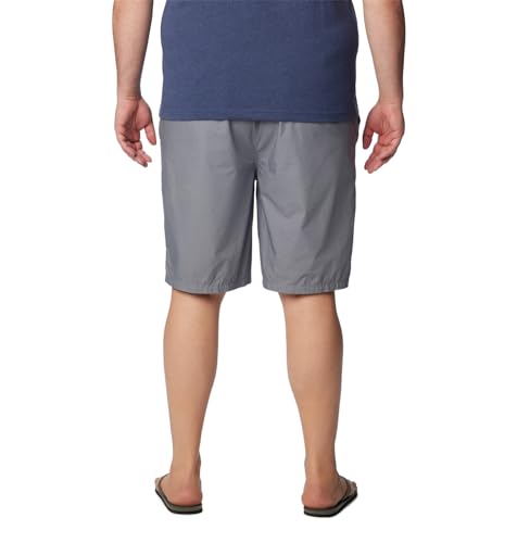 Columbia Mens Washed Out Hiking Short, Grey Ash, 34 x 10