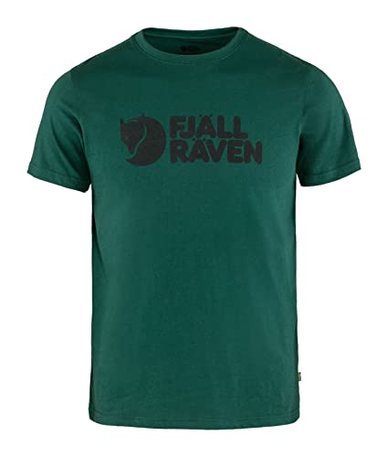 Fjallraven mens Logo T-shirt Outdoors Equipment, Arctic Green, Small US