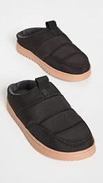 Madewell Women's Quilted Nylon Slippers, True Black, 5 Medium US