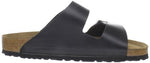Birkenstock Arizona Birkibuc Sandal,Black Amalfi Leather Soft Footbed,12-12.5 D(M) US Men