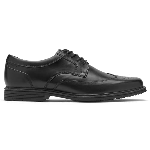 Rockport Men's Taylor Waterproof Wingtip Oxford, Black, 11