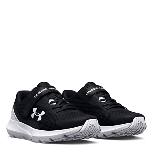 Under Armour Boys' Infant Surge 3 Alternate Closure, Black/White, 5K Medium US