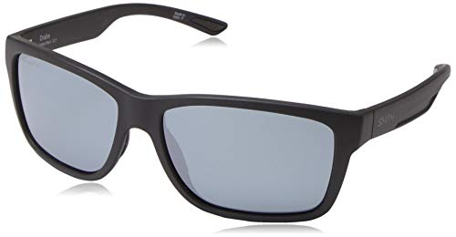 Smith Drake Matte Black/Platinum Polarized Rectangular Men's Sunglasses, 61mm
