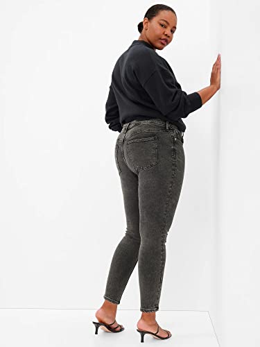 GAP Womens Mid Rise Legging Jeans, Grey Wash, 26 Regular US