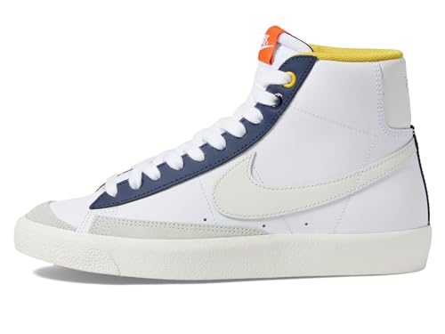 Nike Boy's Blazer Mid '77 BG (Big Kid) White/Polar/Midnight Navy/Safety Orange 6 Big Kid M