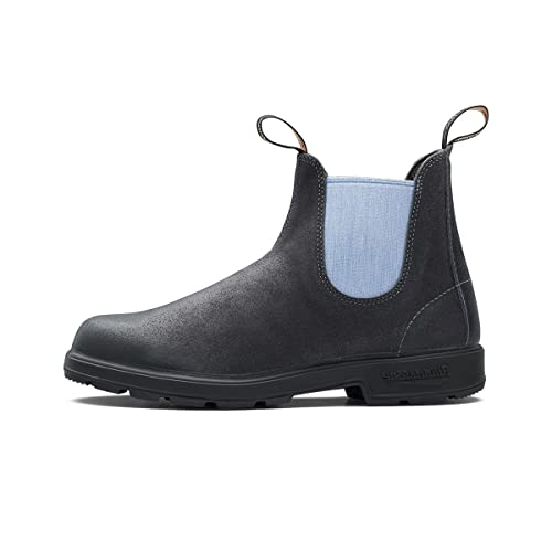 Blundstone Suede Chelsea Boot Steel Grey/Pale Denim AU 5.5 (US Women's 8.5) Medium