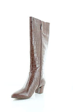 Naturalizer Melanie Regular Shaft Lodge Brown Croco Print Leather 7.5 W (C)