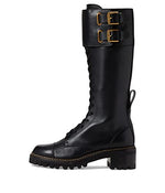 See by Chloe Mallory Combat Over-The-Knee Boot Black EU 37.5 (US Women's 7.5) M