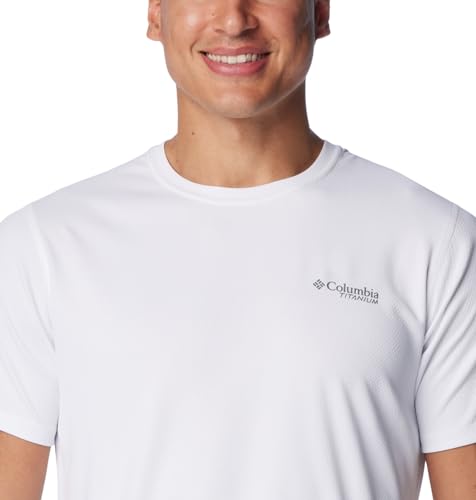 Columbia Men's Summit Valley Short Sleeve Crew, White, Medium