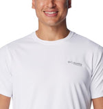 Columbia Men's Summit Valley Short Sleeve Crew, White, Medium