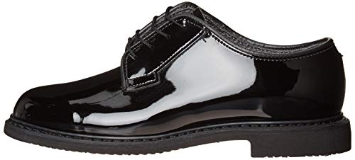Bates Men's Lites High Gloss Oxford Uniform Dress Shoe, Black, 5 Wide