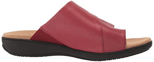 Trotters Women's Flat Sandals, Dark Red, 9.5 Wide