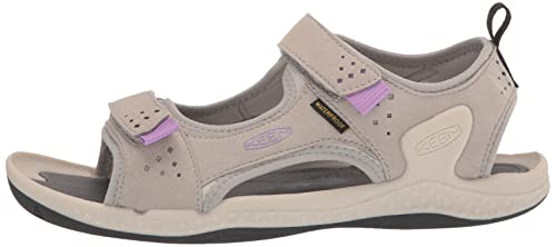 KEEN Women's Drift Creek Two Strap Open Toe Water Sandals, Drizzle/English Lavendar, 10