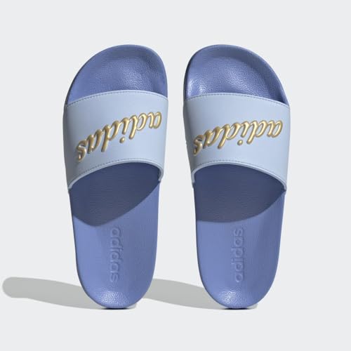 adidas Adilette Shower Blue Dawn/Gold Metallic 8 B (M)